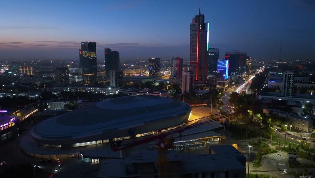 Tashkent night view.