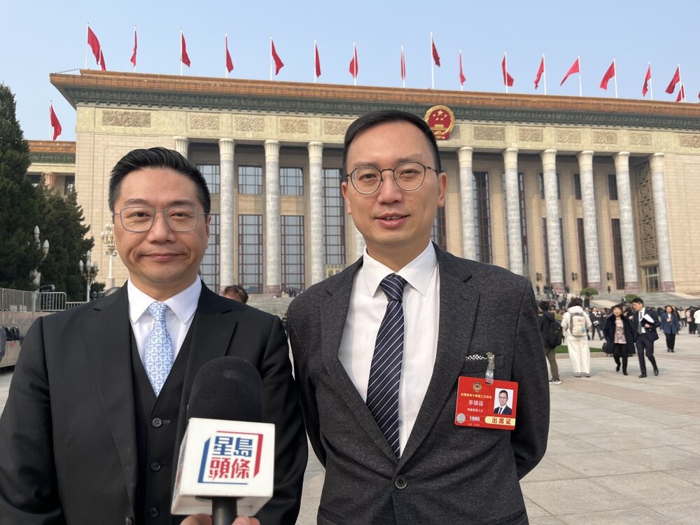 Peter Shiu Ka-fai (left) said Hong Kong should serve as a gateway between the mainland and the world, while Michael Lee Chun-keung (right) urged the government to increase speed and efficiency. Peter Shiu Ka-fai (left) said Hong Kong should serve as a gateway between the mainland and the world, while Michael Lee Chun-keung (right) urged the government to increase speed and efficiency.