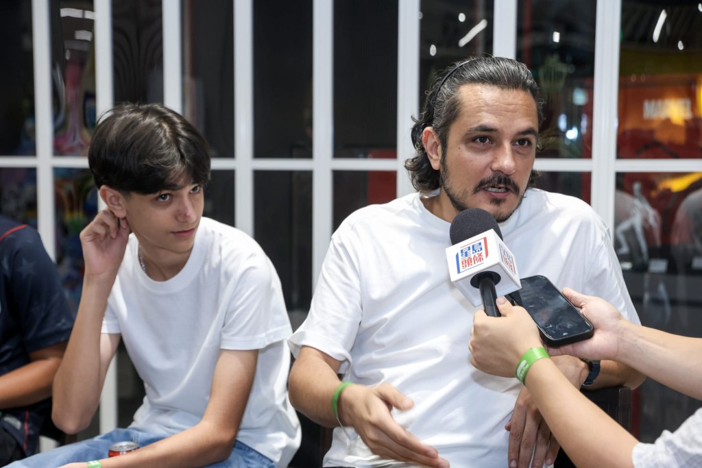 Kowloon City district councillor Rizwan Ullah attended with his son and friends