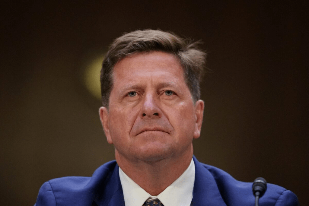 Jay Clayton, U.S. President Donald Trump's nominee to be Director of National Intelligence, attends his Senate Intelligence Committee confirmation hearing on Capitol Hill in Washington, D.C., U.S., July 15, 2026. REUTERS/Nathan Howard
