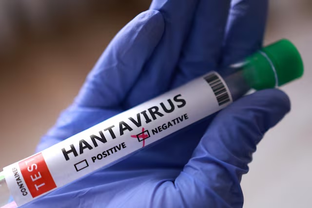 A test tube labelled "Hantavirus negative" is held in this illustration taken May 7, 2026. REUTERS/Dado Ruvic/Illustration