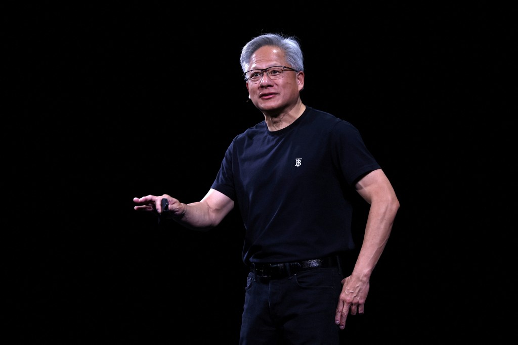Jensen Huang, CEO of Nvidia, speaks during the Viva Technology conference dedicated to innovation and startups at Porte de Versailles exhibition center in Paris, France, June 11, 2025. REUTERS/Gonzalo Fuentes/File Photo