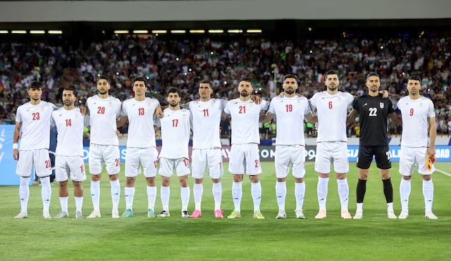 Soccer Football - World Cup - Asian Qualifiers - Group A - Iran v North Korea - Azadi Stadium, Tehran, Iran - June 10, 2025 Iran players line up before the match Majid Asgaripour/WANA (West Asia News Agency) via REUTERS /File Photo
