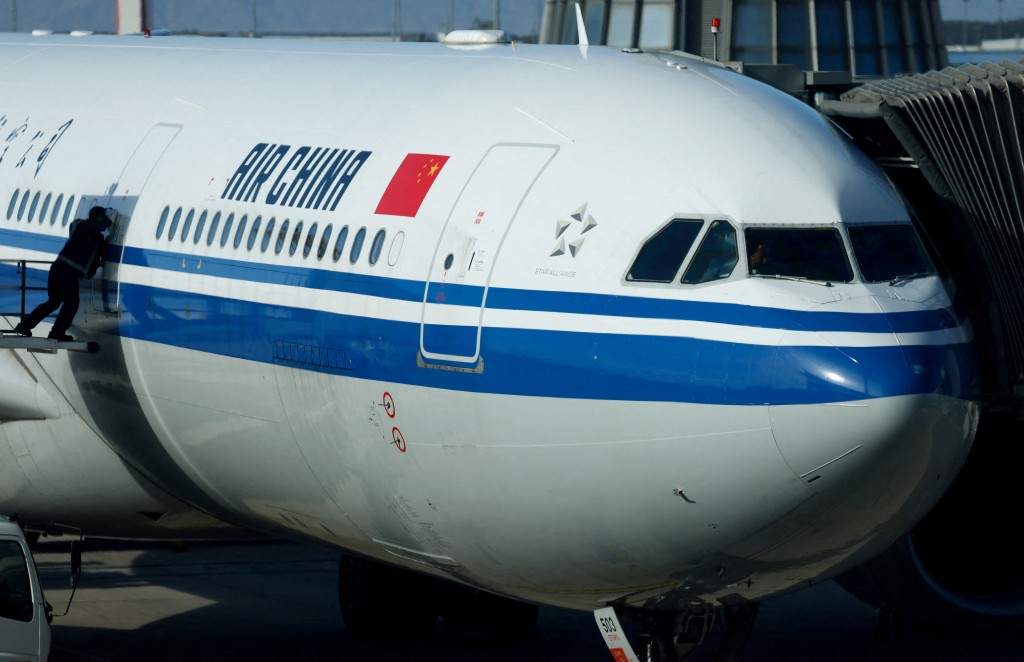 An Air China plane is seen at the international airport in Beijing, China. (Reuters)