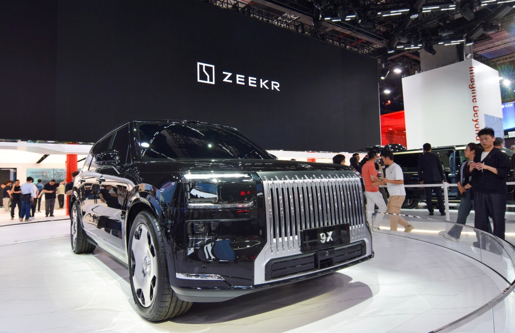The Zeekr 9X plug-in hybrid SUV is displayed at the Auto Shanghai automobile show in Shanghai, China April 24, 2025. REUTERS
