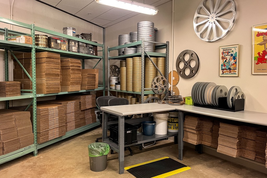 Photo by KENT NISHIMURA / AFP  A workspace in the nitrate vault is seen at the Packard Campus of the Library of Congress’s National Audio-Visual Conservation Center is seen in Culpeper, Virginia, on April 2, 2026.