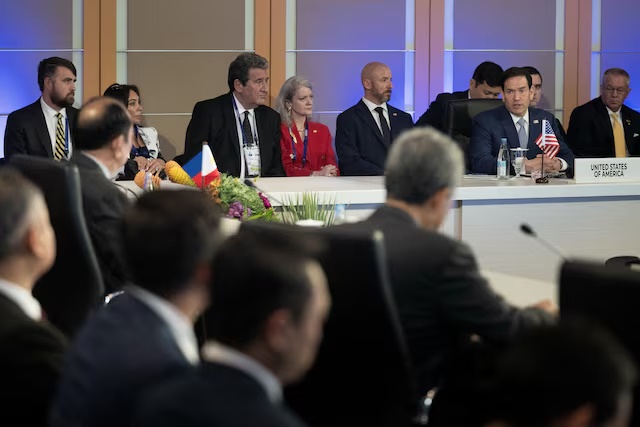 U.S. Secretary of State Marco Rubio makes an opening statement during the ASEAN Post-Ministerial Conference with the U.S. on the sidelines of the Association of Southeast Asian Nations (ASEAN) Foreign Ministers' Meeting in Pasay, Metro Manila, July 22, 2026. BRENDAN SMIALOWSKI/Pool via REUTERS