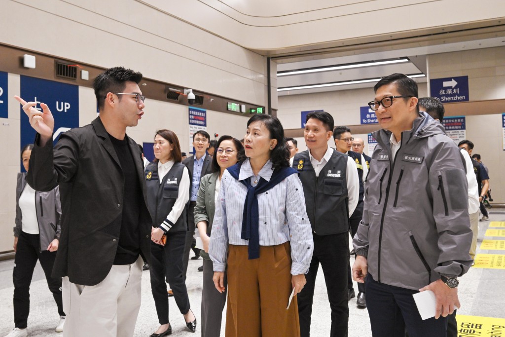 Mable Chan inspected the port on Monday.