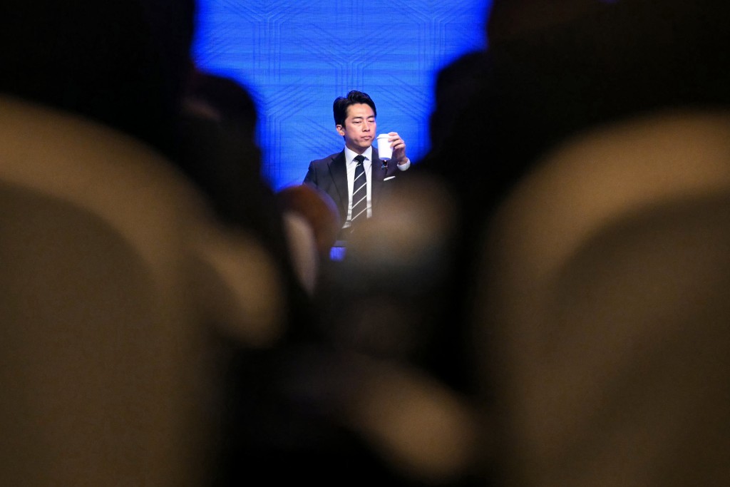 Japan's Defense Minister Shinjiro Koizum attends the fifth plenary session of the 23rd Shangri-La Dialogue summit in Singapore on May 31, 2026. (AFP)