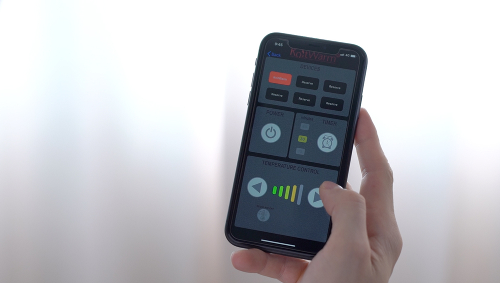 KnitWarm mobile app - connect and manage up to 6 products simultaneously for a truly personalized and seamless experience!