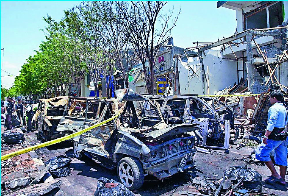 Site of the bomb blasts in the tourist area of Kuta in Bali on October 12, 2002. Convicted bomber Ali Imron could yet be granted an early release from prison. AFP, XINHUA