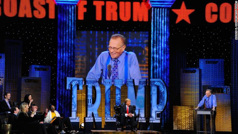 Larry King at a Comedy Central roast of Donald Trump in 2011.