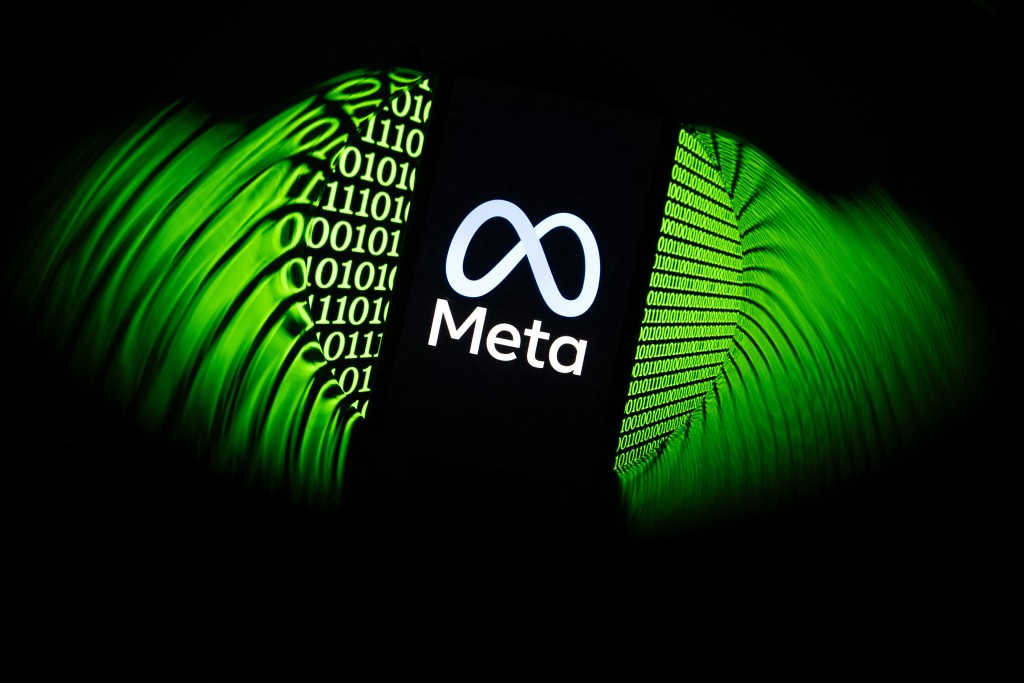 Photo by SEBASTIEN BOZON / AFP  This illustration photograph shows the logo of the US multinational technology Meta company displayed on a smartphone in Mulhouse, eastern France on February 11, 2026.