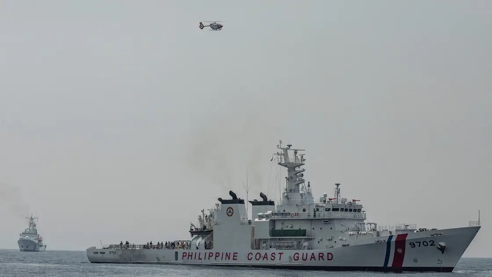 The Philippine coastguard at the coast of Bataan, Philippines in the South China Sea, June 6, 2023. (Reuters) The Philippine coastguard at the coast of Bataan, Philippines in the South China Sea, June 6, 2023. (Reuters)