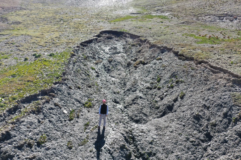 Liu Lin at a thaw slum. (CUHK)