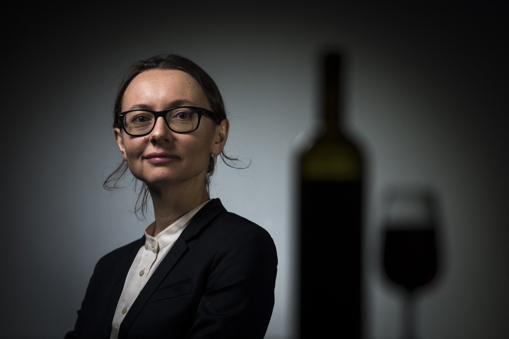 Photo by LIONEL BONAVENTURE / AFP Racines managing partner and French Master Sommelier Pascaline Lepeltier poses during a photo session in Paris on January 10, 2019.