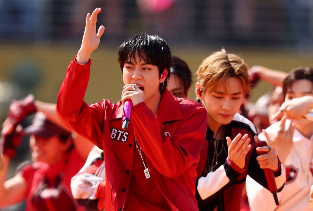 BTS performs during the Halftime Show / REUTERS
