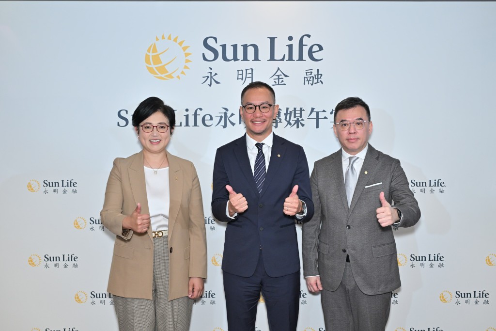 From left: Christine Yeung, deputy chief executive officer, Life and Health, Clement Lam, chief executive officer, and Adley Low, chief client and marketing officer. Sun Life