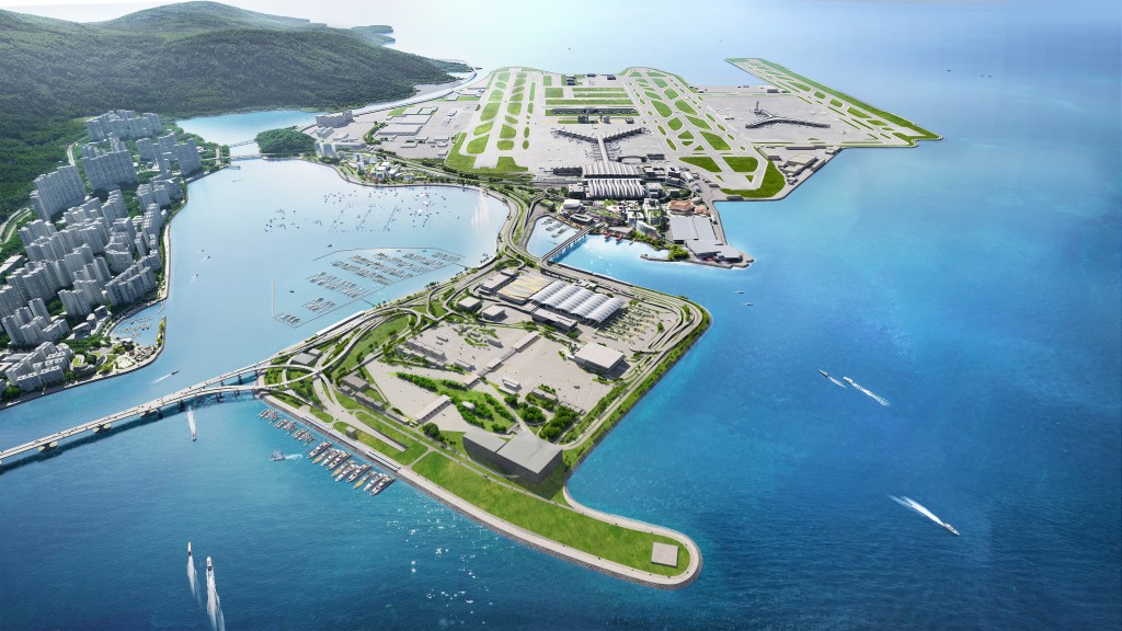 (pic provided by Airport Authority) The first phase of the yacht marina in SKYTOPIAis expected to be completed in 2028