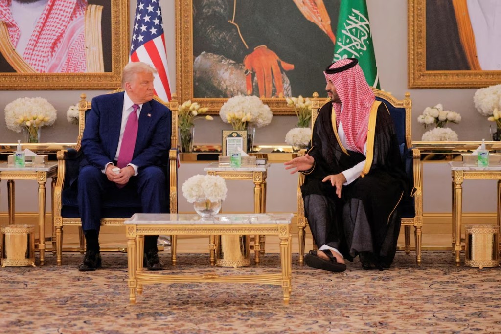 U.S. President Donald Trump and Saudi Crown Prince Mohammed Bin Salman meet in Riyadh, Saudi Arabia, May 13, 2025. (Reuters)