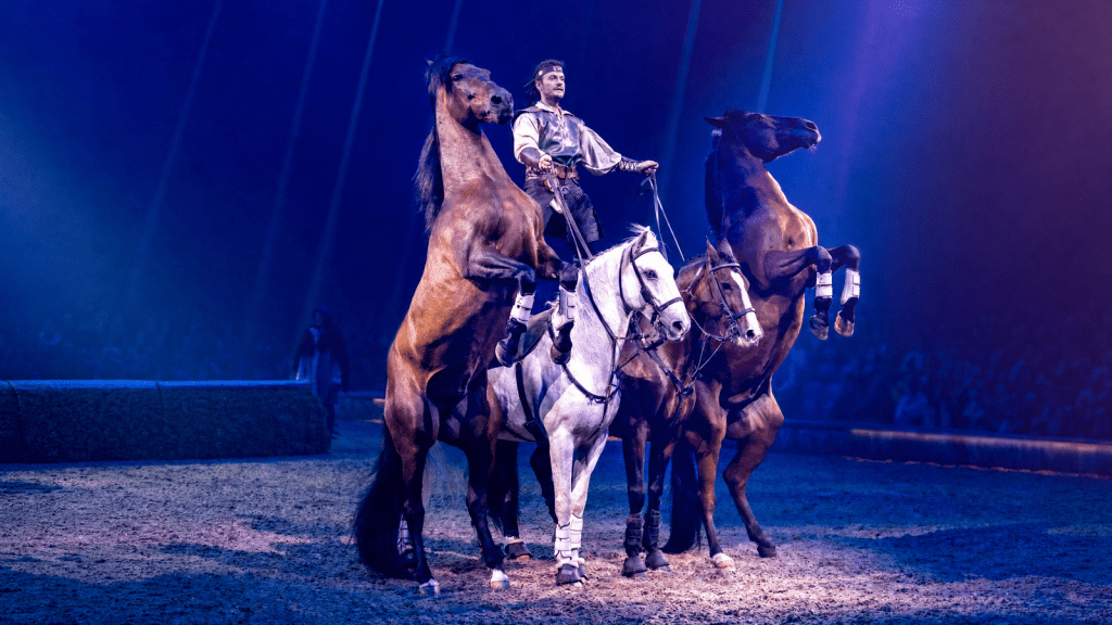 The breathtaking Hungarian Post is among the show's most spectacular equestrian performances.