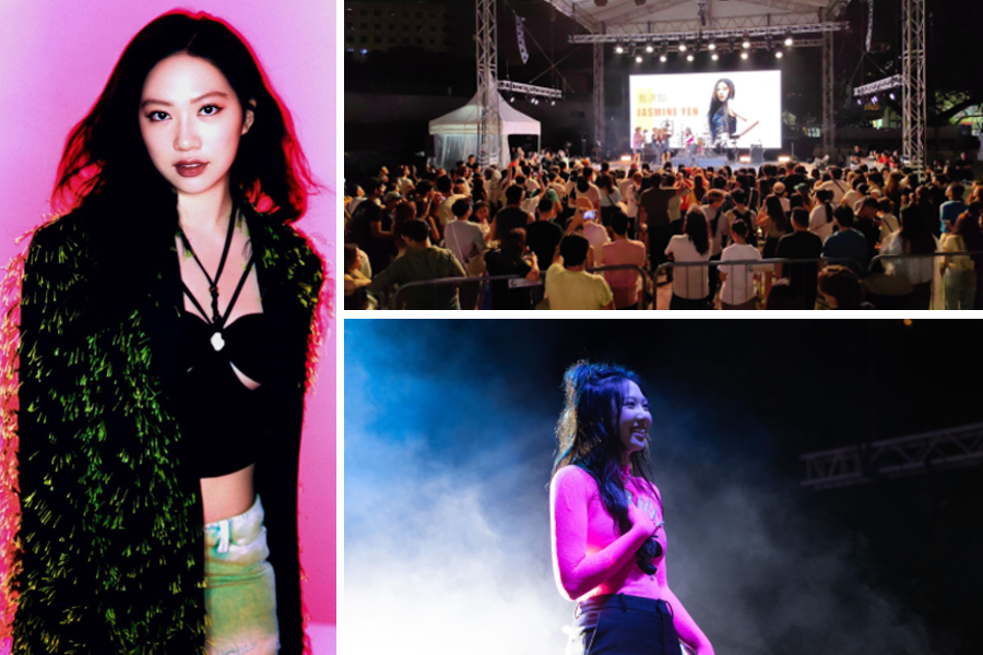 Jasmine Yen performed at Majulah Music Night in Singapore.