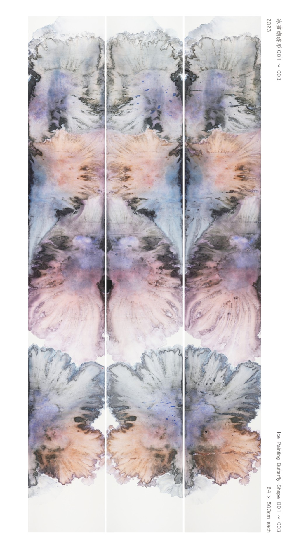 Ice painting "Butterfly Shape” (2023) 