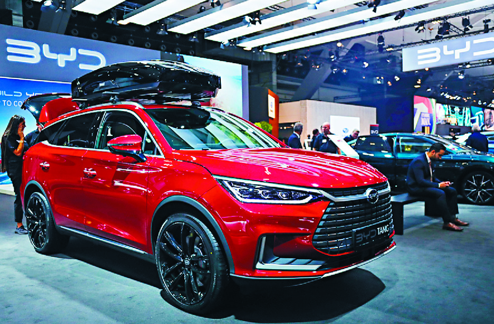 BYD’s sales nearly doubled in March. XINHUA BYD’s sales nearly doubled in March. XINHUA