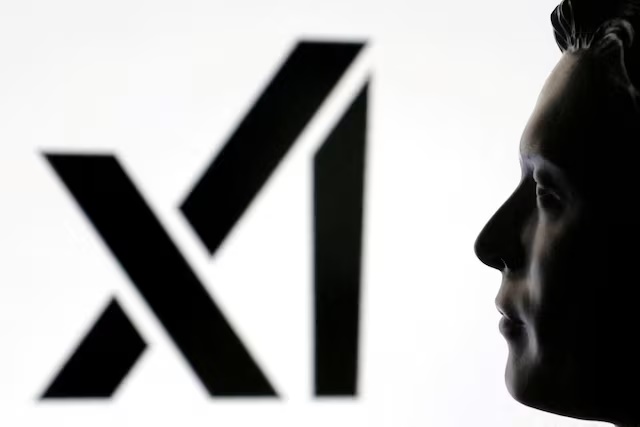 A 3D-printed miniature model of Elon Musk and xAI logo are seen in this illustration created on February 16, 2025. REUTERS/Dado Ruvic/Illustration/File Photo 
