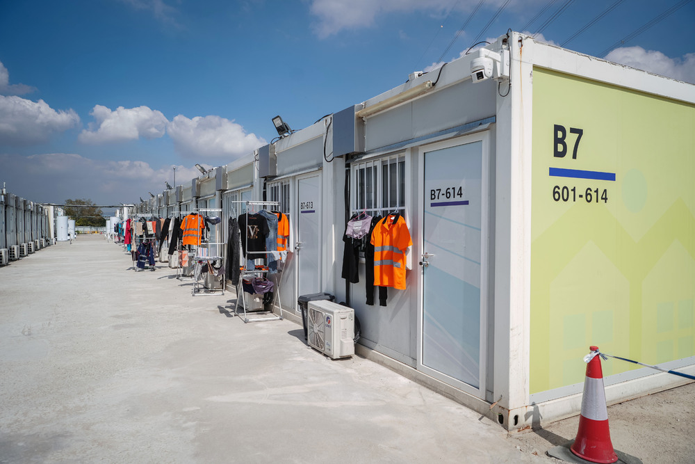 Some 170 imported workers have already moved into the dormitory – an isolation facility during the Covid pandemic – since it opened last month. Some 170 imported workers have already moved into the dormitory – an isolation facility during the Covid pandemic – since it opened last month.