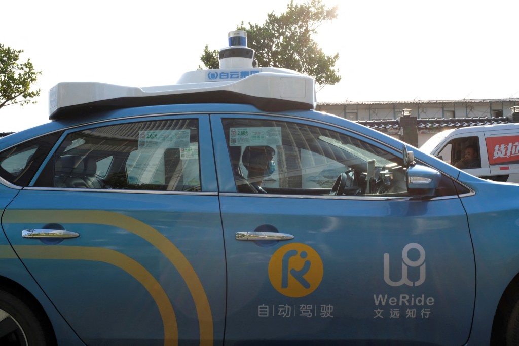  A WeRide autonomous taxi is seen in Guangzhou, Guangdong province. (Reuters/File)