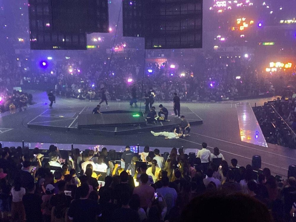 A giant video screen came crashing down onto the stage during a concert by the boyband at the Hong Kong Coliseum in July last year. A giant video screen came crashing down onto the stage during a concert by the boyband at the Hong Kong Coliseum in July last year.