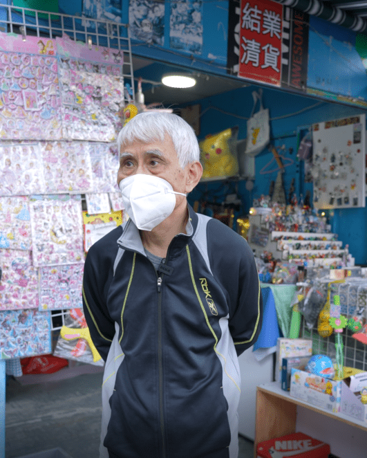 Uncle Chan has been selling Japanese miniature toys at the market since 2008.
