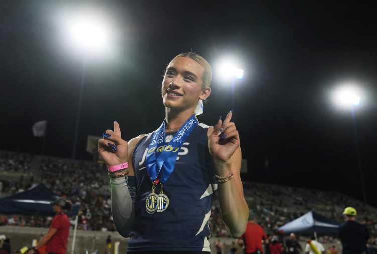 AB Hernandez won two gold medals in the track meet. (AP)