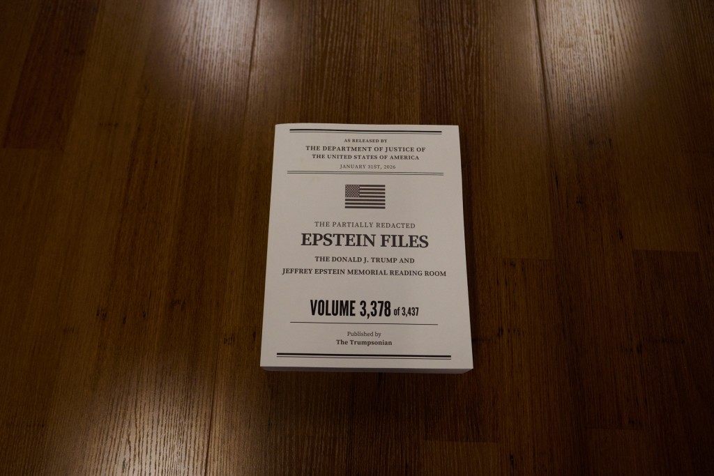The Institute for Primary Facts, a non-profit organization, opens a library archive of 3.5 million pages of the Epstein files that have been made available to the public at the Donald J. Trump and Jeffrey Epstein Memorial Reading Room in Tribeca on May 8, 2026 in New York City. People will be able to view the files from May 8 to 21, but access will be by appointment only. Edna Leshowitz/Getty Images/AFP