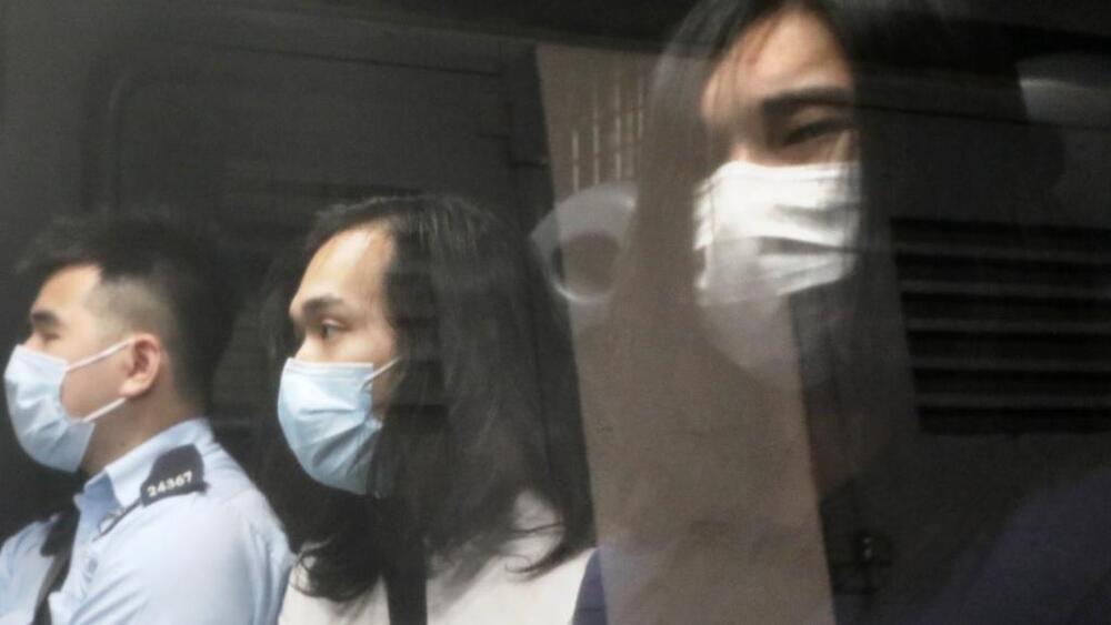 Tsang Chi-kin and other arrestees Tsang Chi-kin and other arrestees