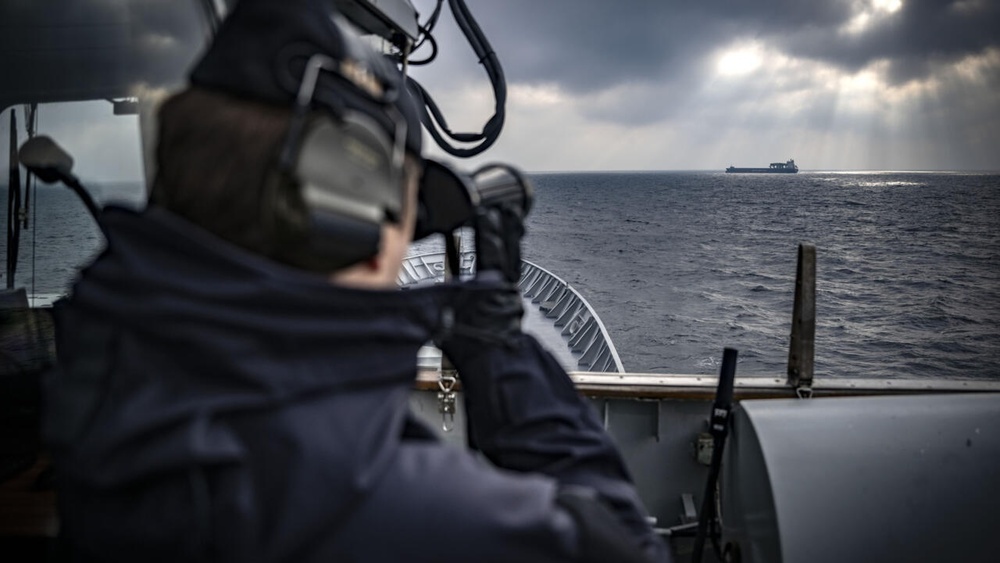 A NATO Baltic Sea patrol mission tracks a cargo ship on the horizon near Karlskrona, Sweden © Johan NILSSON / TT NEWS AGENCY/AFP/File A NATO Baltic Sea patrol mission tracks a cargo ship on the horizon near Karlskrona, Sweden © Johan NILSSON / TT NEWS AGENCY/AFP/File