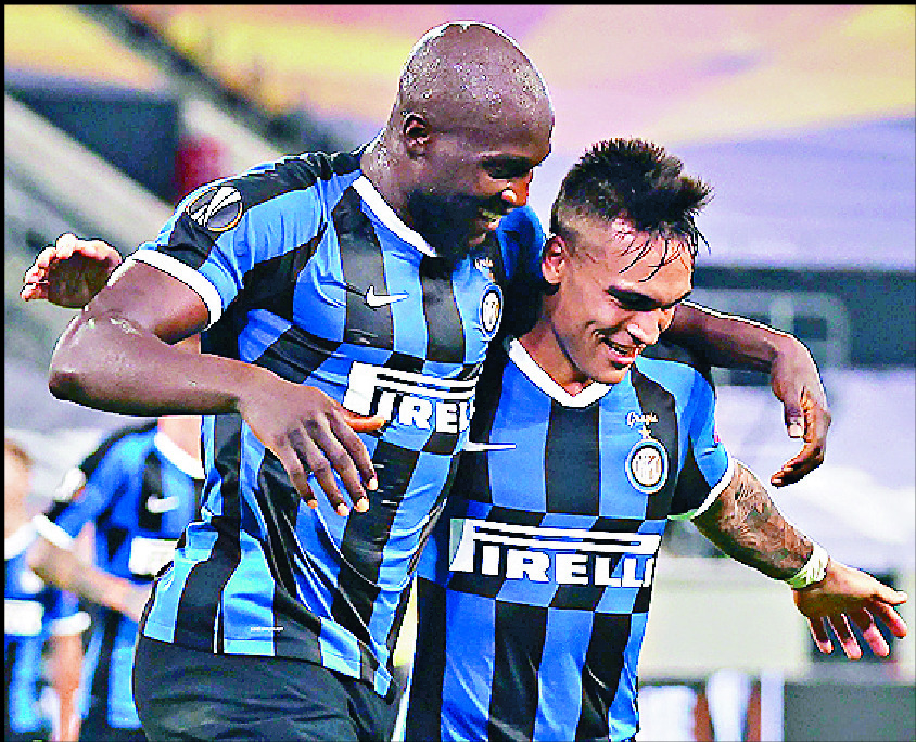 Romelu Lukaku, left,and Lautaro Martinez scored two goals each. AFP Romelu Lukaku, left,and Lautaro Martinez scored two goals each. AFP