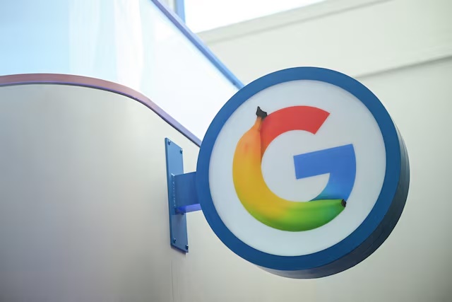 A specially designed Google logo, during the opening of Google's new Artificial Intelligence (AI) centre in Berlin, Germany, March 5, 2026. REUTERS/Annegret Hilse/File Photo
