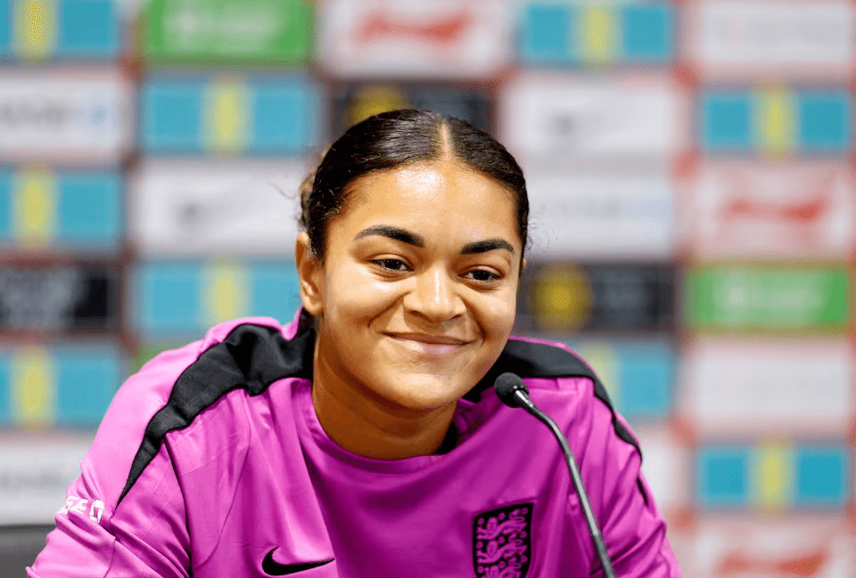 Soccer Football - Women's International Friendly - England Press Conference - St. George's Park, Burton upon Trent, Britain - June 28, 2025 England's Jess Carter during the press conference Action Images via Reuters/Peter Cziborra/File Photo