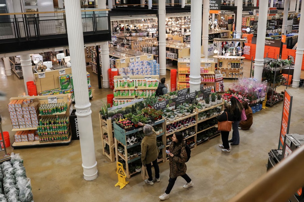 People shop at a Home Depot store in Manhattan in New York City, U.S., February 25, 2025. REUTERS People shop at a Home Depot store in Manhattan in New York City, U.S., February 25, 2025. REUTERS