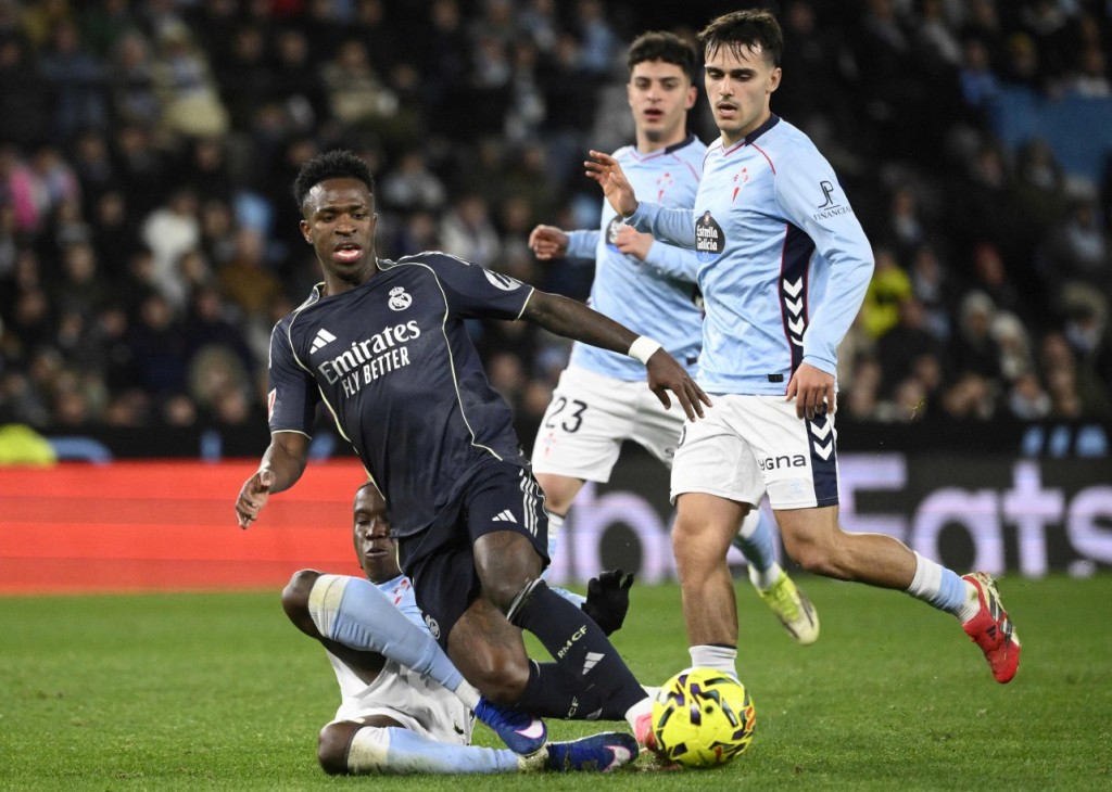 Vinicius Junior represents Madrid’s best hope of success against Manchester City. AFP