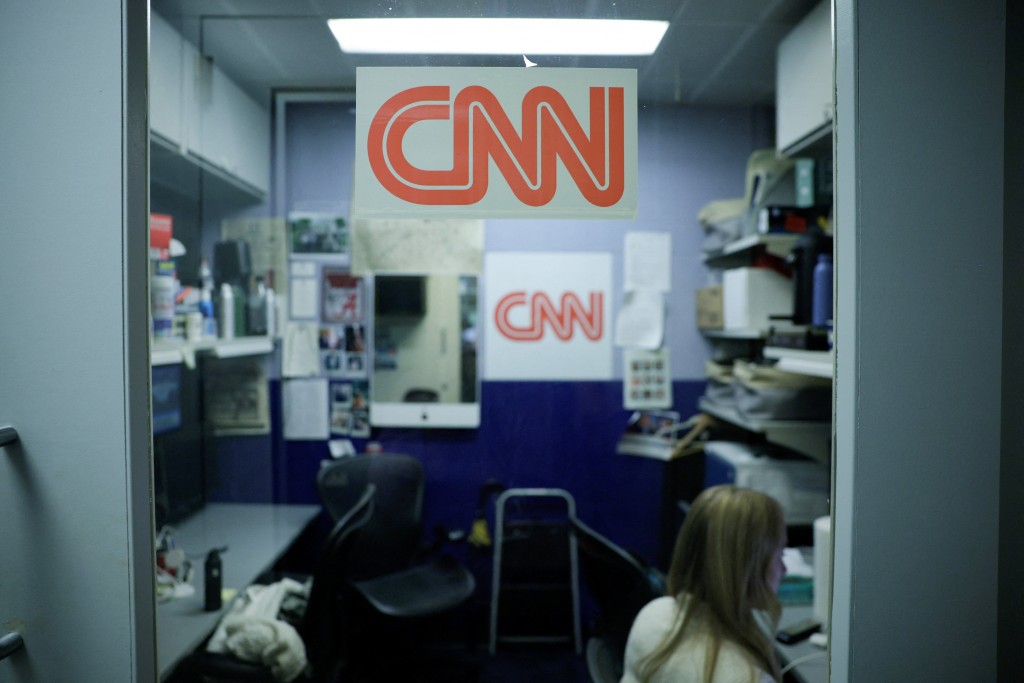 The CNN booth at the White House after US President Donald J. Trump announced he would ban CNN, MS NOW, and Politico, from the White House in Washington, D.C., US, September 18, 2026. REUTERS/Evan Vucci