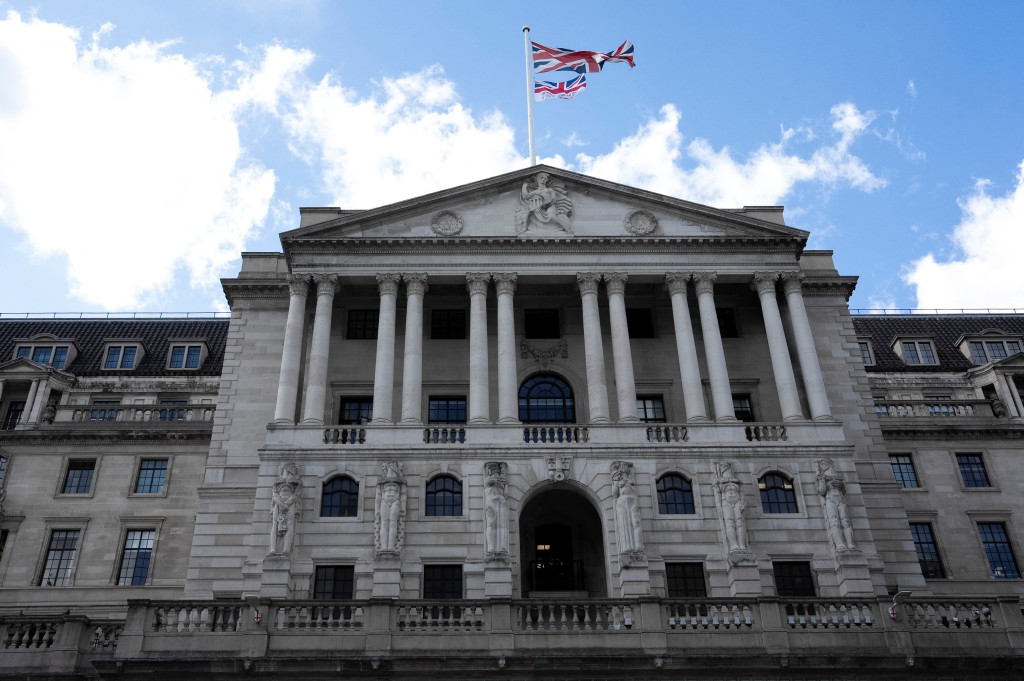 A general view of the Bank of England building in London, Britain, June 24, 2025. REUTERS/Carlos Jasso