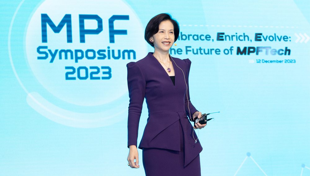 MPFA Chairman Mrs Ayesha Macpherson Lau took to the stage to give an opening address.