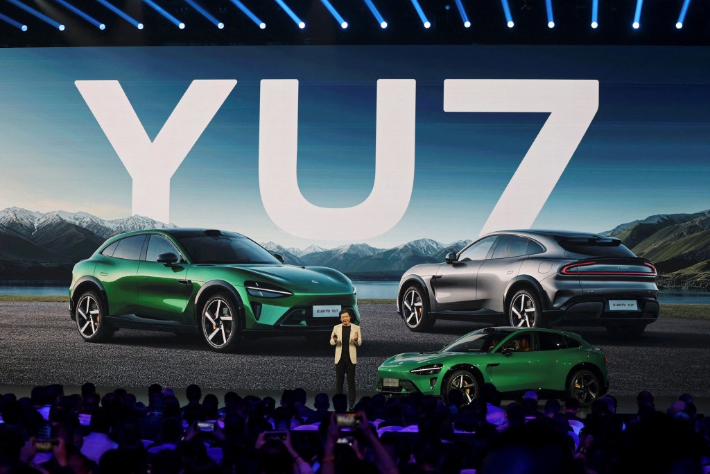 Xiaomi founder and CEO Lei Jun introduces new electric SUV YU7. Reuters
