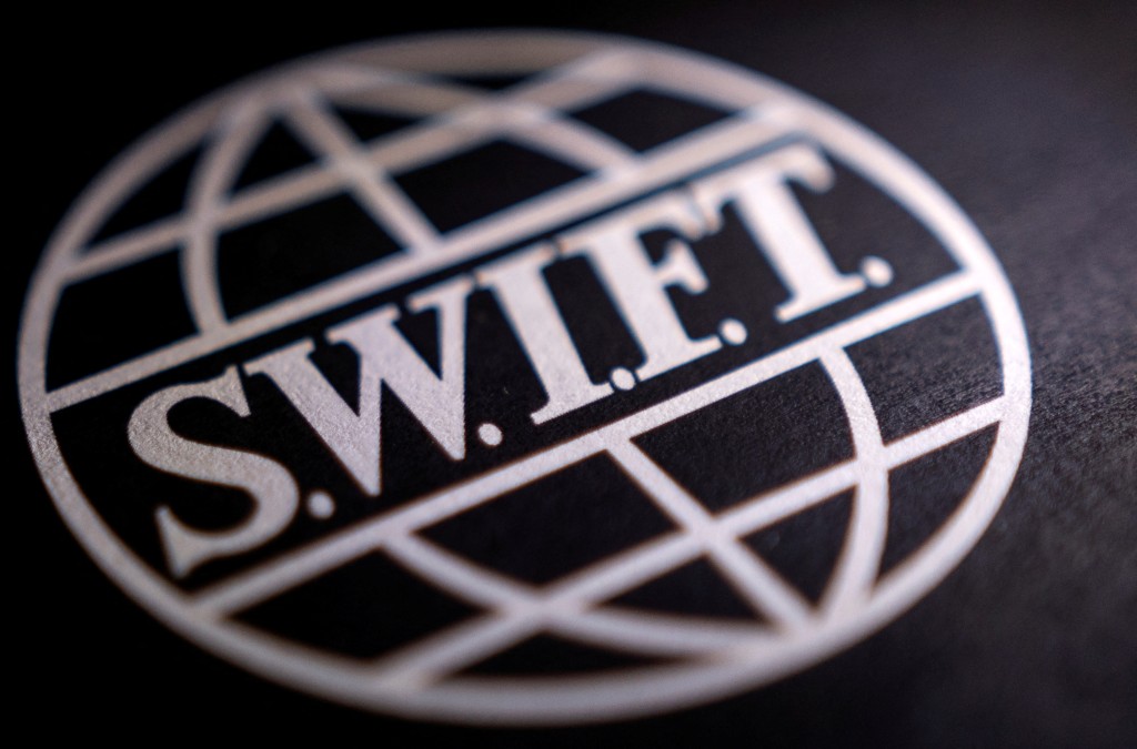 Swift logo is seen in this illustration taken, Bosnia and Herzegovina, February 25, 2022. REUTERS