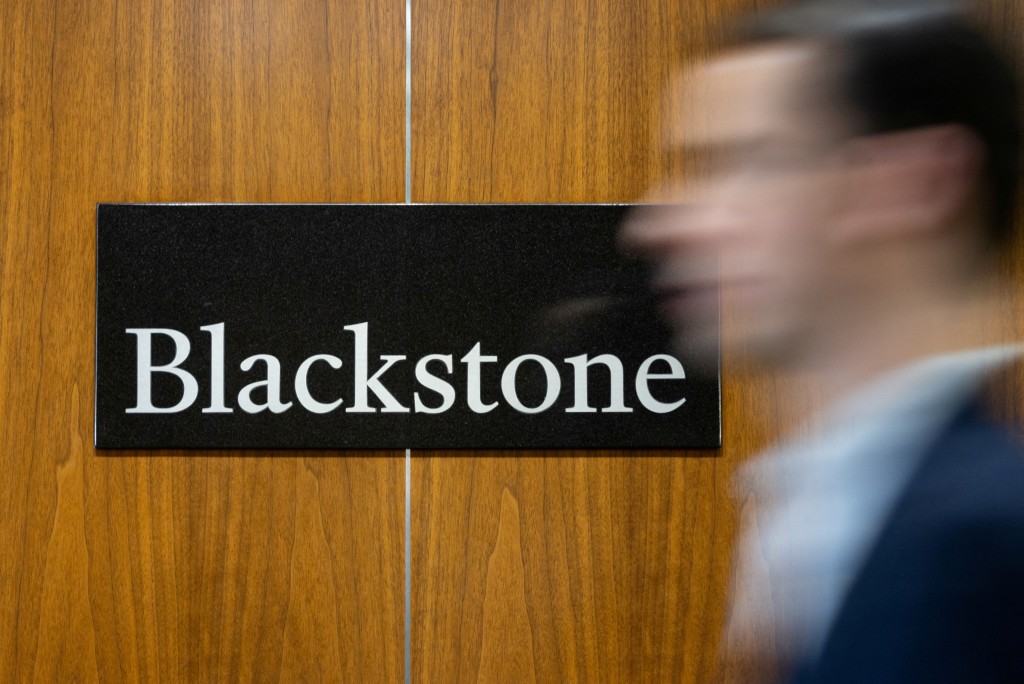Signage is seen at the Blackstone Group headquarters in New York City, US, January 18, 2023. REUTERS