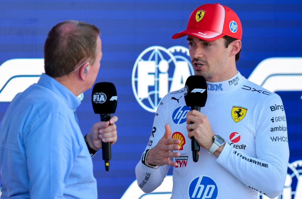 Charles Leclerc is ecstatic to continue his dream drive with Ferrari.  REUTERS