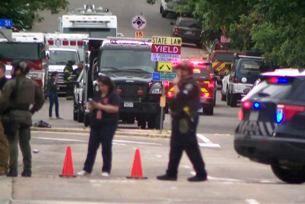 Police work at the scene after an attack that injured multiple people in Boulder, Colorado, U.S. June 1, 2025. (Reuters)